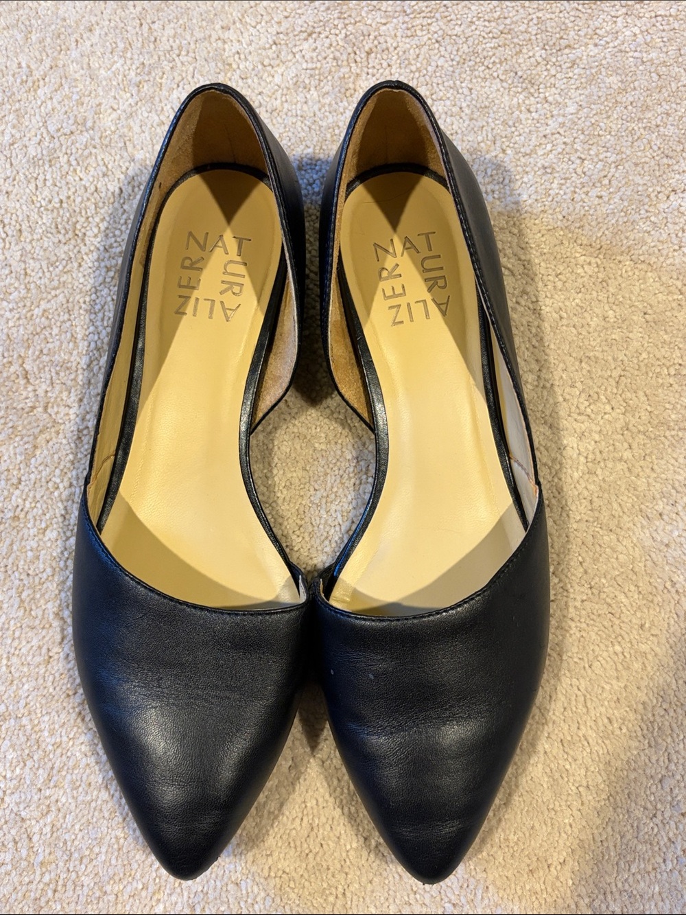 Naturalizer Black Pointed D'Orsay Flats